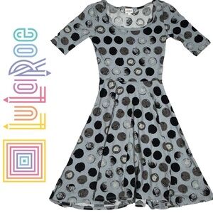 Lularoe Nicole Polka Dot Fit n Flare Dress